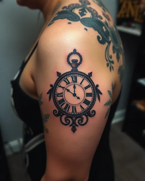 Pendule à aiguille de tatouage éternelle : un témoignage permanent d'amour inébranlable