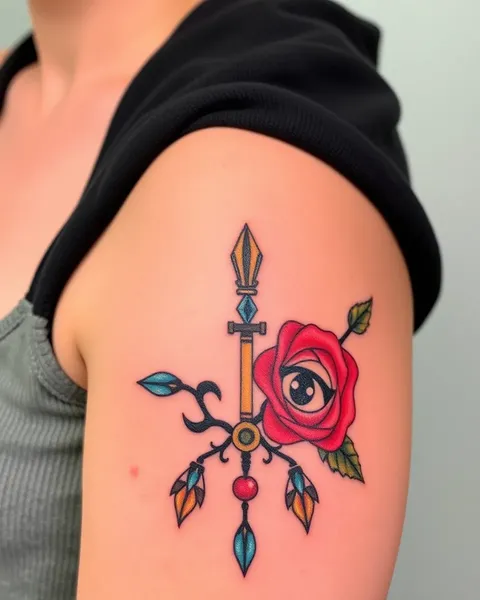 Petit tatouage de 3 pouces pour décoration personnelle du corps