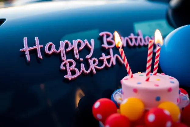 Photo collection pour un joyeux anniversaire de voiture