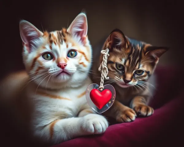 Photo de Chat Whimsique au Jour de la Saint-Valentin : Whimsy Féline