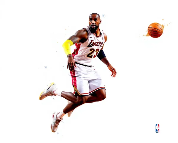 Photo de Lebron James en train de sauter capturée