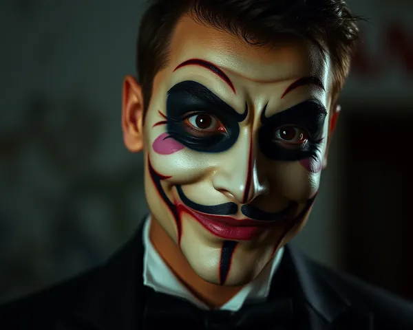 Photo de Payaso Sicario homme avec masque PNG