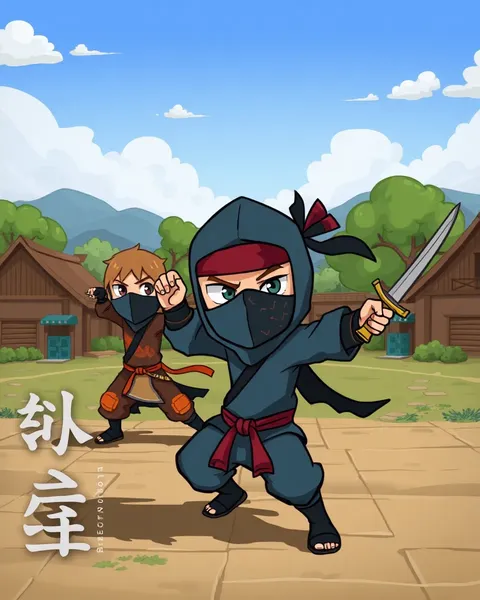 Photo de cartoon ninja : photo d'art de cartoon ninja