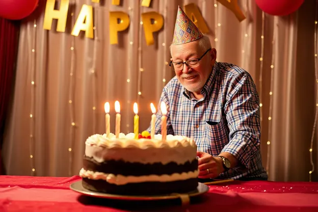 Photo de prise de vue pour le papa rempli d'amour pour le jour de l'aniversaire