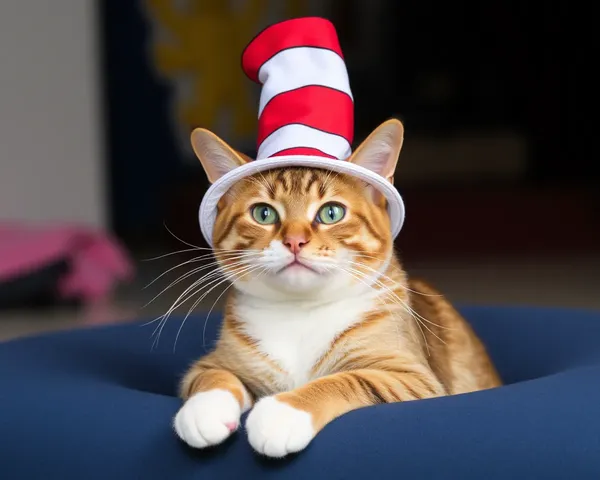 Photographies de chat dans un chapeau