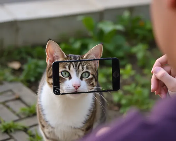 Photojournaliste professionnel prenant des photos de chats