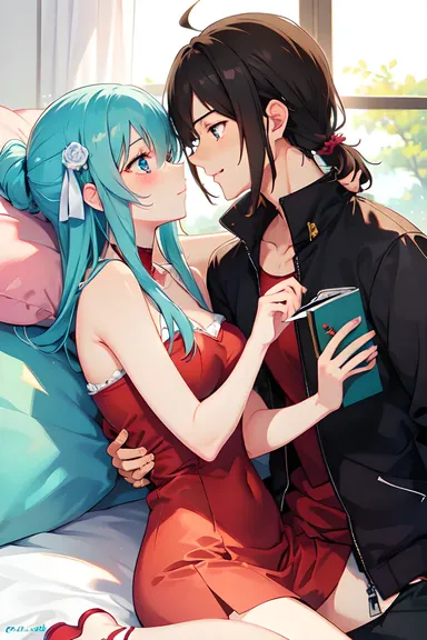 Photos anime mignonnes de couples aimables