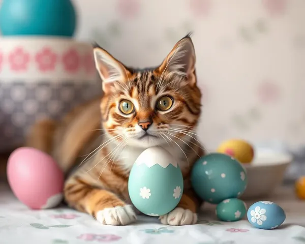 Photos de Chat de Pâques pour Célébrer le Délice de Printemps