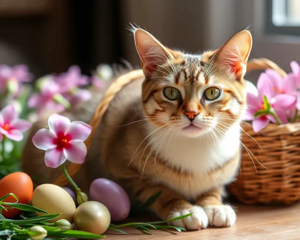 Photos de Pâques de chat pour une célébration joyeuse