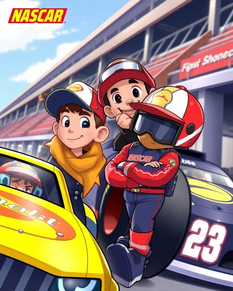 Photos de cartoon NASCAR 2024 pour les fans de course