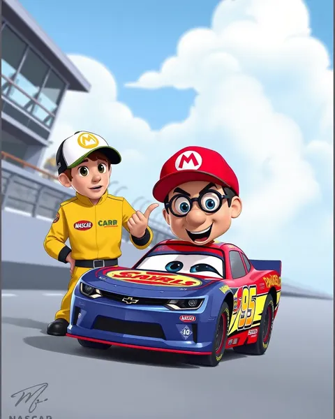 Photos de cartoon NASCAR 2024 publiées en ligne