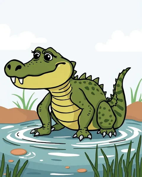 Photos de cartoon de crocodile amusantes