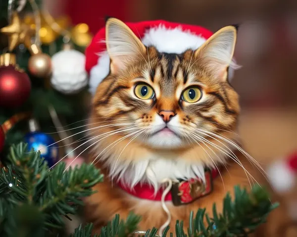 Photos de chat de Noël pour vous faire rire à en perdre l'air