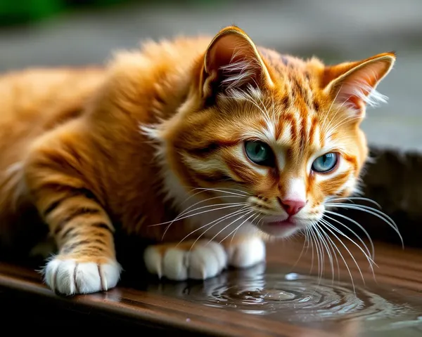 Photos de chat mouillé créent une distraction et un plaisir infinis