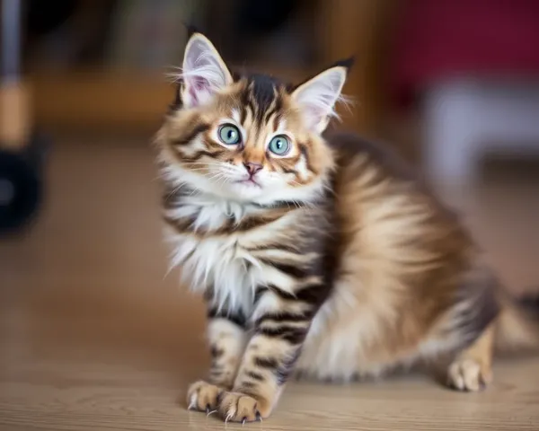 Photos de chats de Maine Coon Kitten : sourires étranges et fun de fourrure