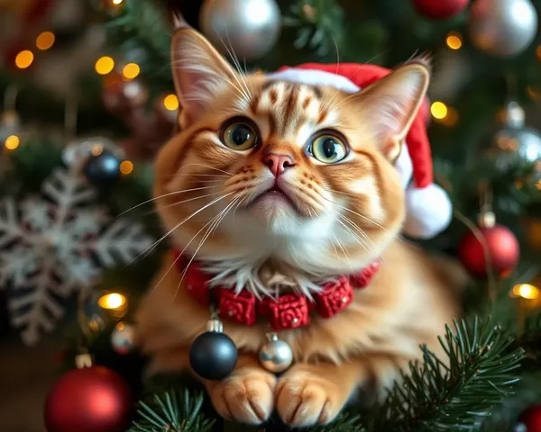 Photos de chats drôles de Noël pour un holiday amusant