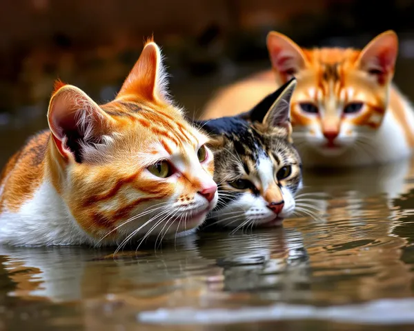 Photos de chats mouillés démontrent la loyauté féline inébranlable