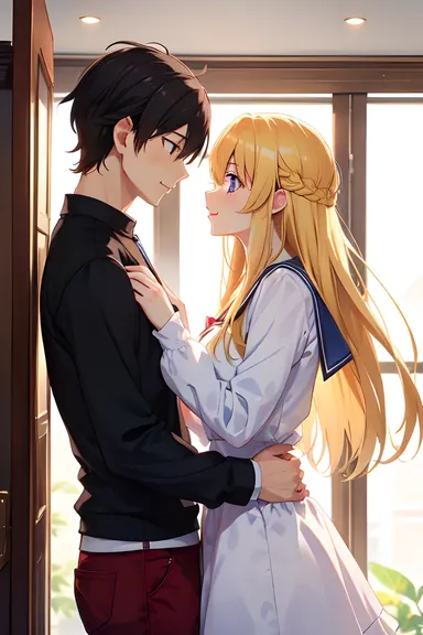 Photos de couples amoureux de style anime mignons