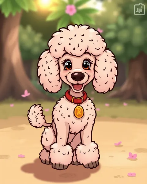 Pictures de cartoon de poodle : amis de poodle en illustrations joyeuses