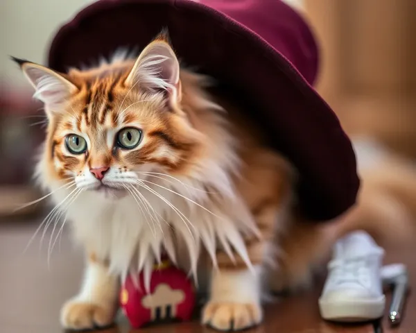 Pictures de chats et de chapeaux : mosaïques délicieuses de fourrure et de fantaisie