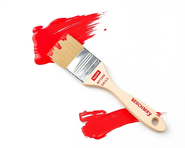 Pinceau de Peinture Rouge PNG Image Trouvée