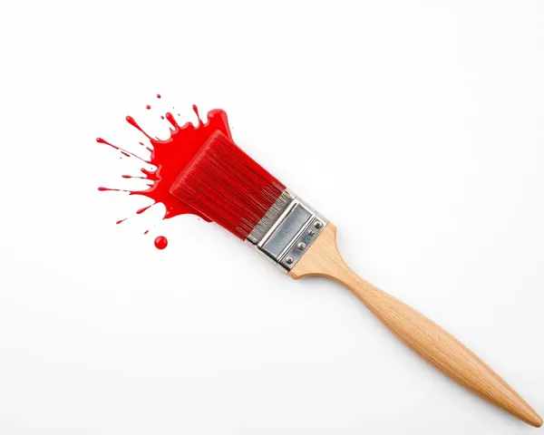 Pinceau de peinture rouge en fichier PNG trouvé