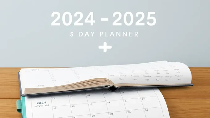 Planificateur 2024-2025 pour outils d'amélioration de la productivité