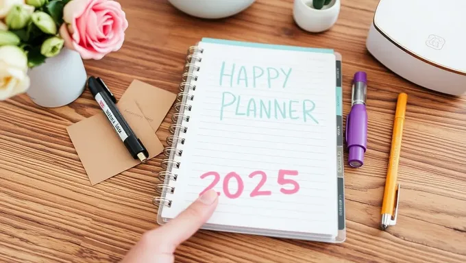 Planificateur heureux de remplissage 2025 édition spéciale