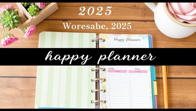 Planner 2025 Heureux pour Gestion du Temps