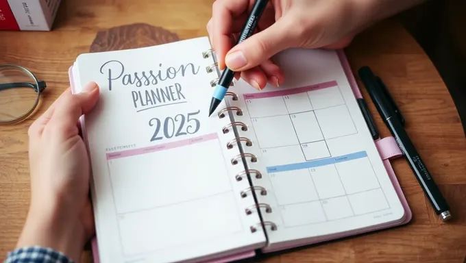 Planner Passion 2025 : Début du Fixage d'Objectifs pour le Nouvel An