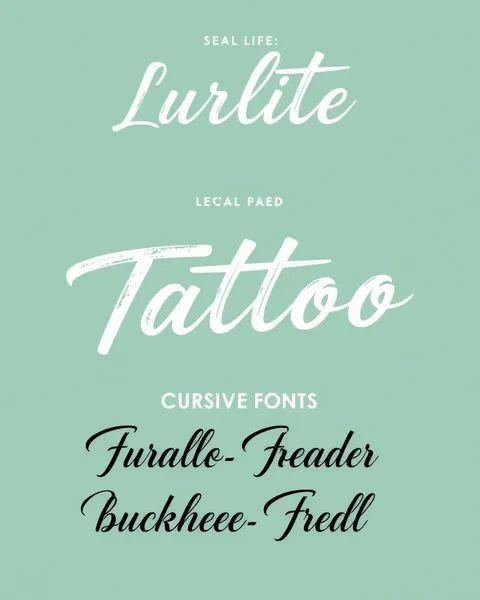 Polices de tatouage cursives : conceptions personnalisables pour personnalisation