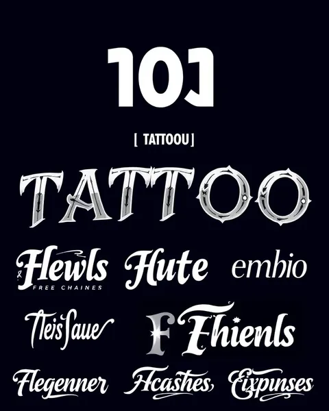 Polices de tatouage pour des œuvres d'art uniques et accrocheuses