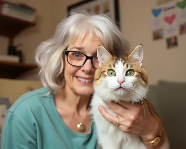 Portrait de la dame des chats de chaos félin