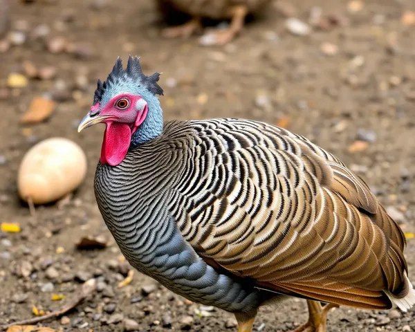 Profil de Pavo réel et ses œufs PNG