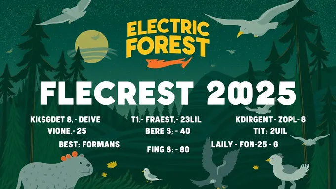 Programmation d'Electric Forest 2025 met en avant un talent musical impressionnant