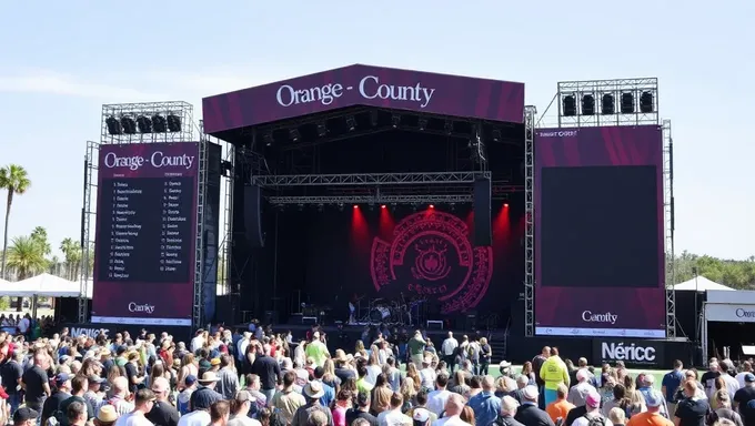 Programme de concerts du parc du comté d'Orange pour 2025 dévoilé