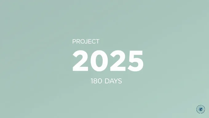 Projet 2025 : 180 jours, affectation de budget et de ressources