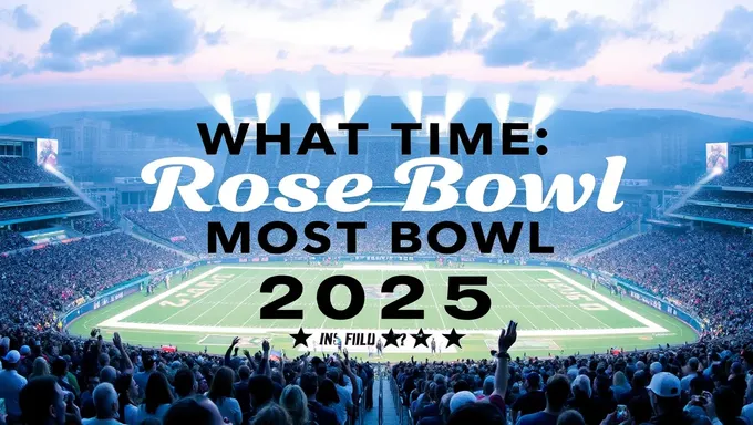 Quel est l'heure de l'annonce du Rose Bowl 2025