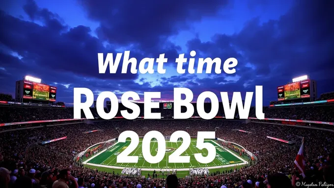 Quel est le calendrier du Rose Bowl 2025