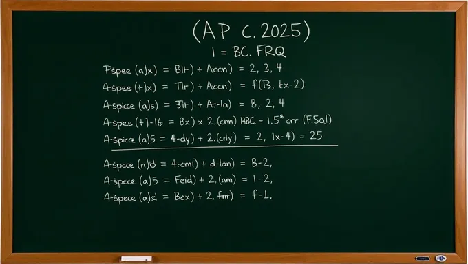 Questions de réponses libres AP Calc BC 2025 : Calcul intégral AP 2025