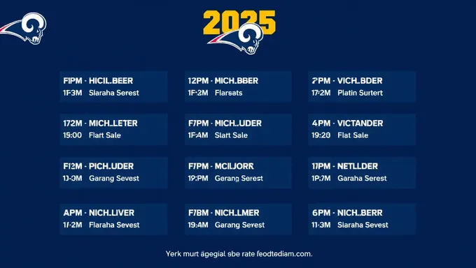 Rams 2025 : calendrier confirmant les espoirs de playoffs