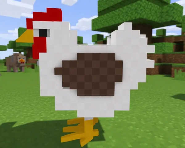 Ressource d'image de texture de poulet de Minecraft en PNG