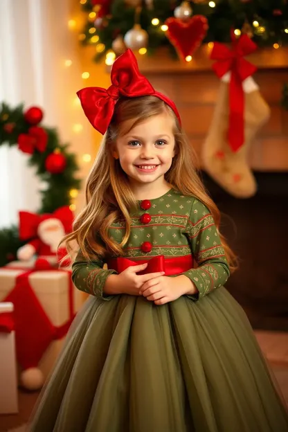 Robe de Noël pour les jeunes filles pour s'amuser