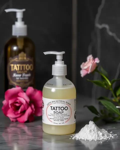 Savon antibactérien pour tatouages : promeut la peau et l'encre saines