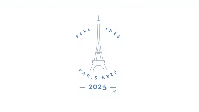 Schéma de couleur du logo de Paris 2025 en blanc