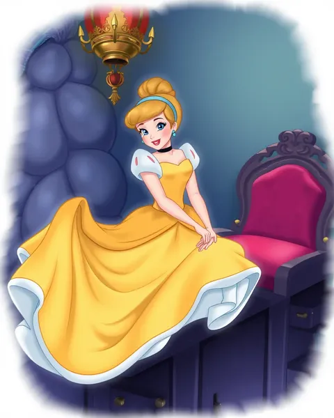 Scènes du château de Cendrillon en cartoon