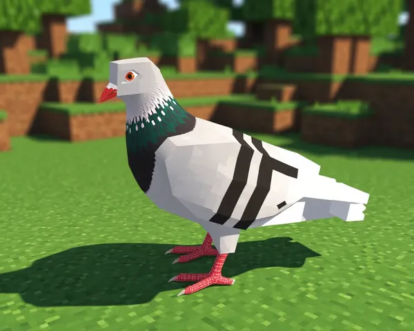 Service de personnalisation de skin de pigeon Minecraft PNG