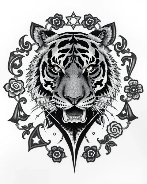 Signification de tatouage de tigre : symbolisme de protection et de puissance