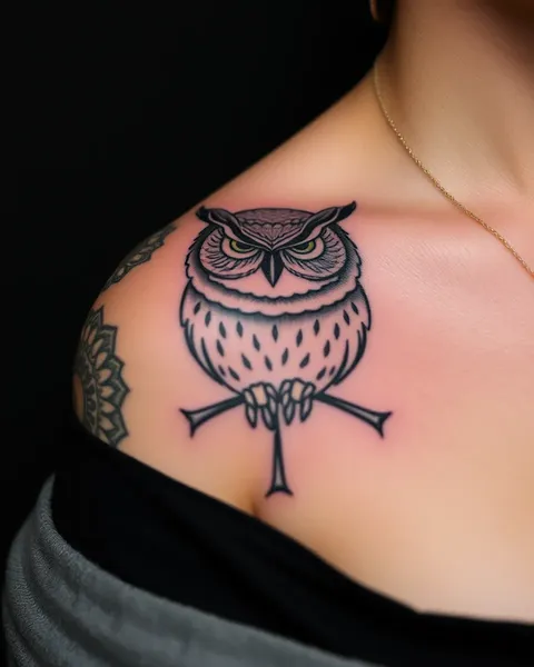 Signification des hiboux dans un tatouage d'hibou