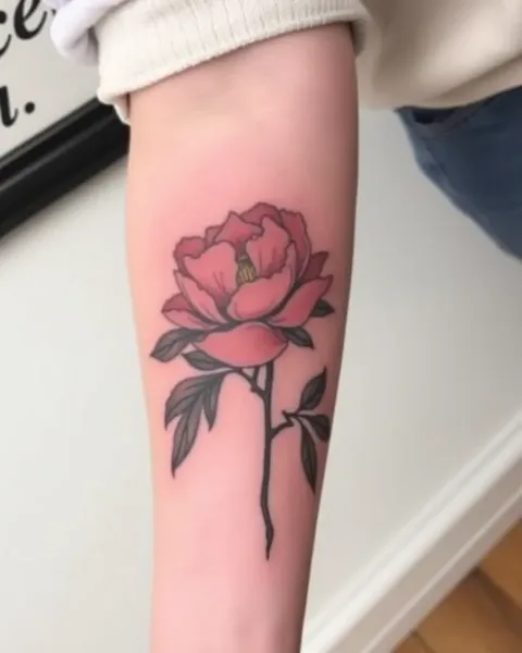 Signification du Tatouage de Pivoine : Symbolisant la Chance et une Relation Heureuse